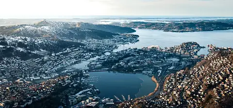Udsigt over Bergen
