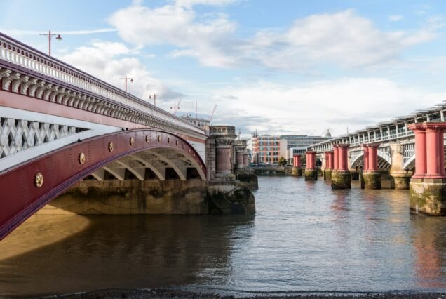 Cityscape of London by Thames River