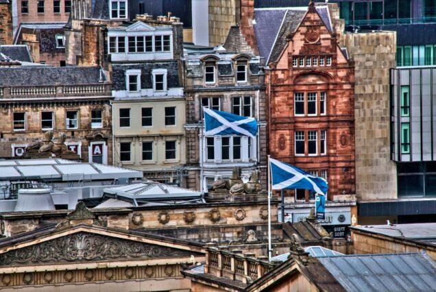 View of the buildings in Edinburgh