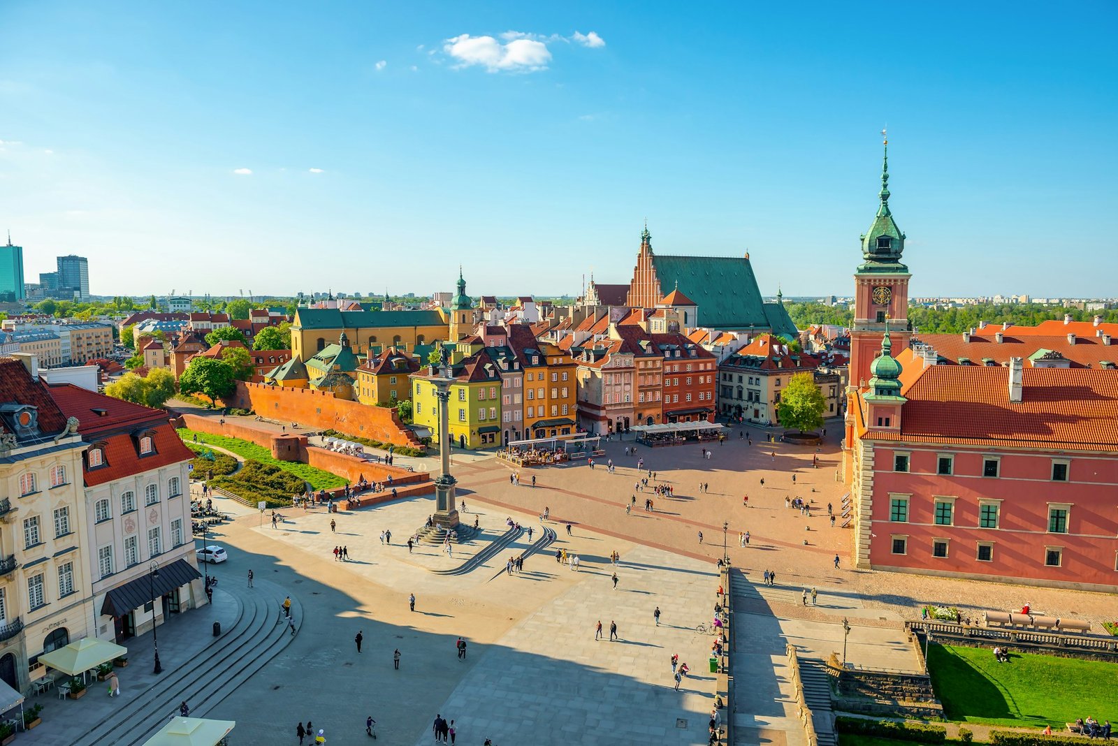 Aerial view of Warsaw