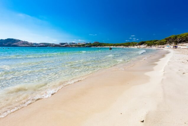 Cala Agulla sand beach Spain, Balearic Islands, Mallorca, Cala Rajada