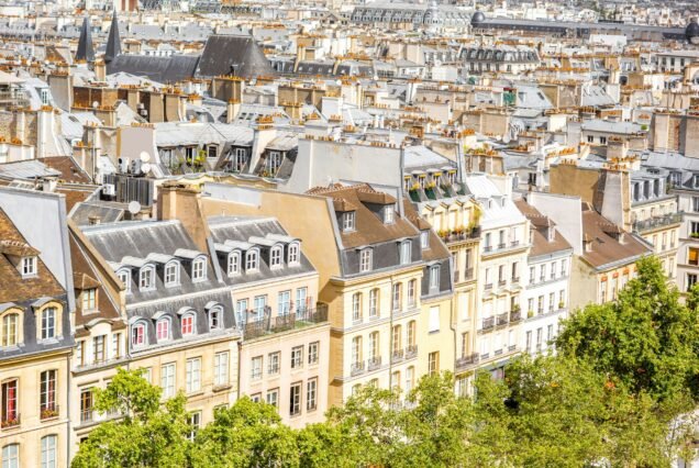 Cityscape view of Paris