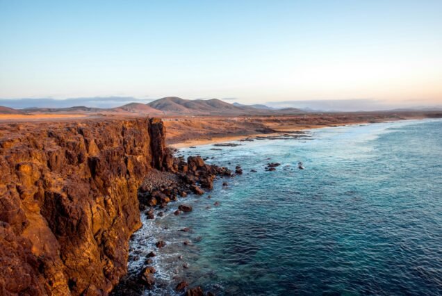 Coastline near El Cotillo village on Fuerteventura island