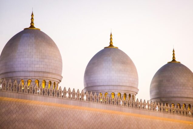 detail of Sheikh Zayed Grand Mosque in Abu Dhabi United Arab Emirates