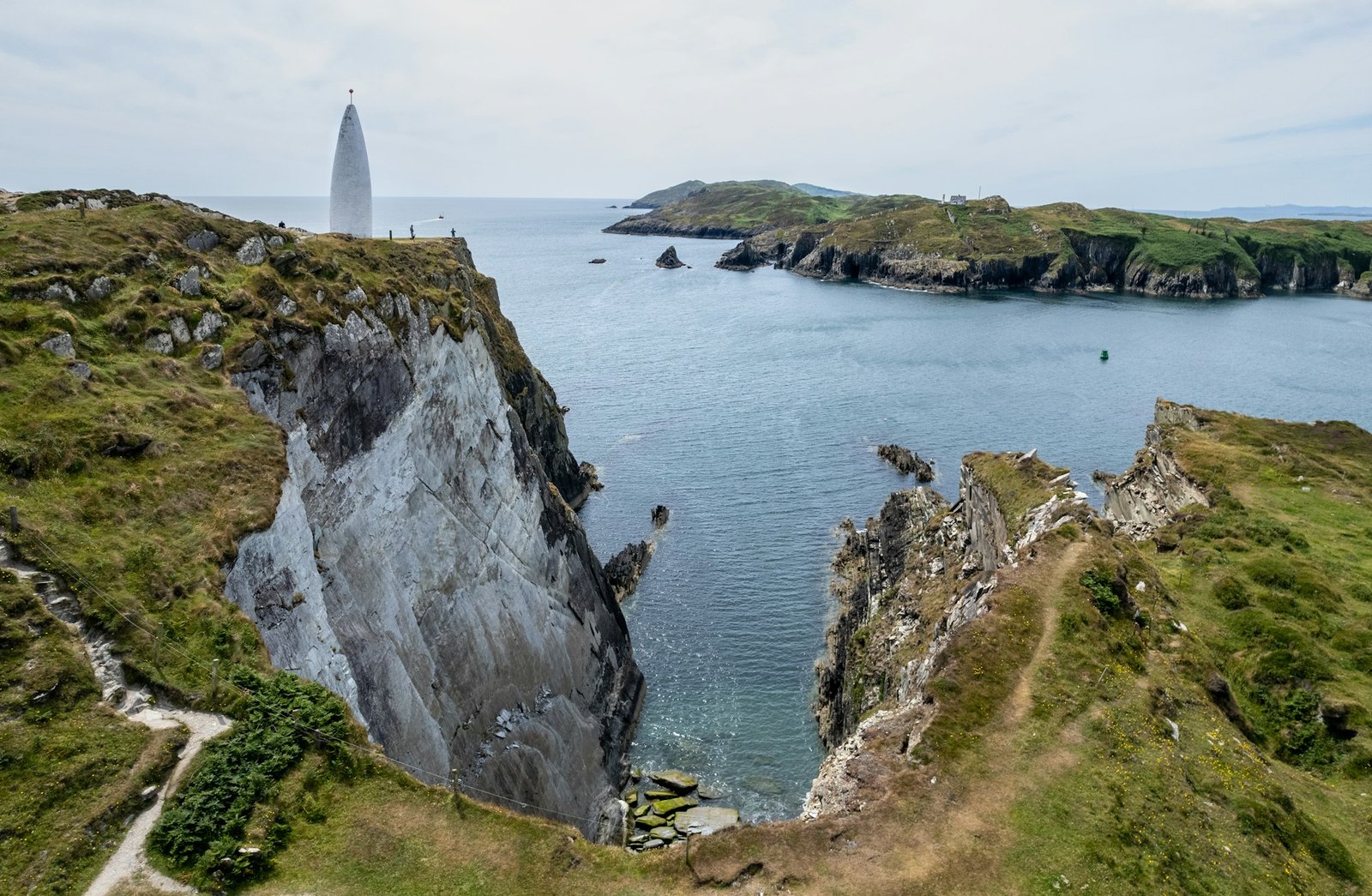 Drone Aerial of baltimore beacon white stone Ireland