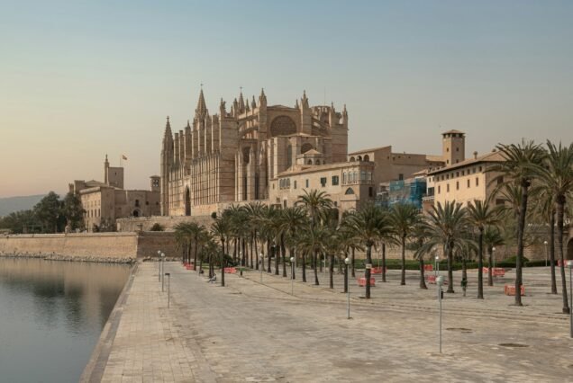 Iconic Palma de Mallorca cathedral on the island of Mallorca, Spain