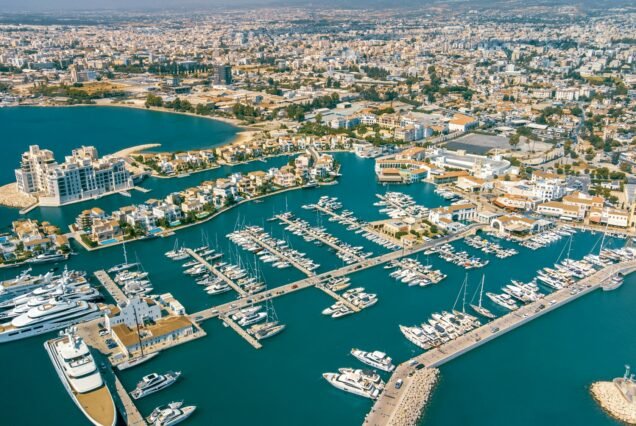 Limassol Marina, Cyprus Drone Shot