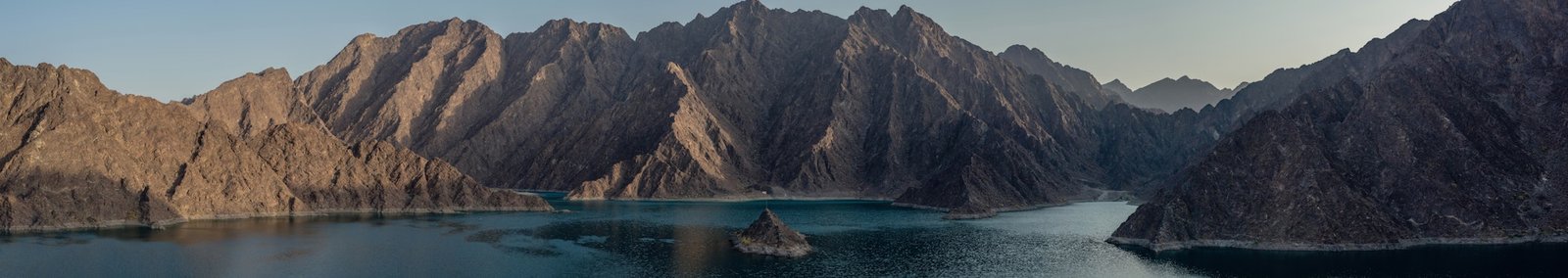 Panoramic shot of Hatta mountains in United Arab Emirates