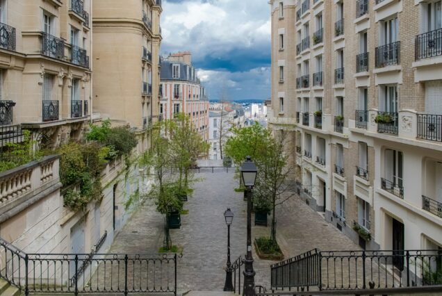 Paris, romantic staircase in Montmartre