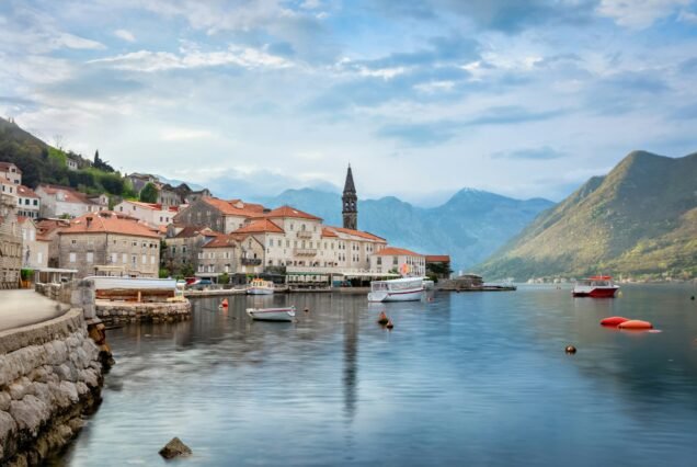 Perast town in the morning, Montenegro