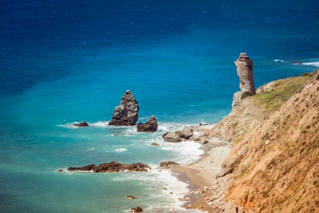 rocks and sea near malaga in Spain