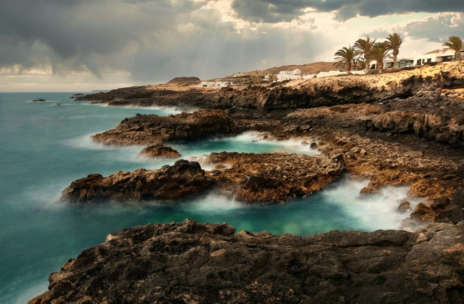 Rocky coast at Charco del Palo, Lanzerote, Canary Islands