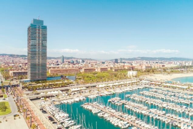 The Port Olympic is a marina located in Barcelona, east of the port of Barcelona