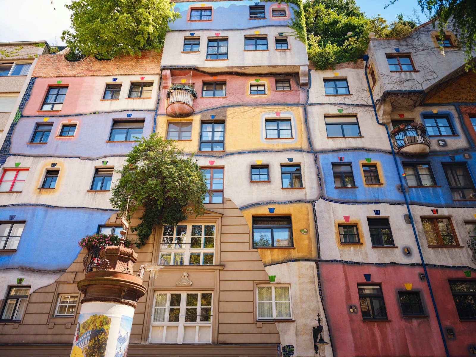 Wien, Austria - July 28, 2023: Hundertwasser Haus