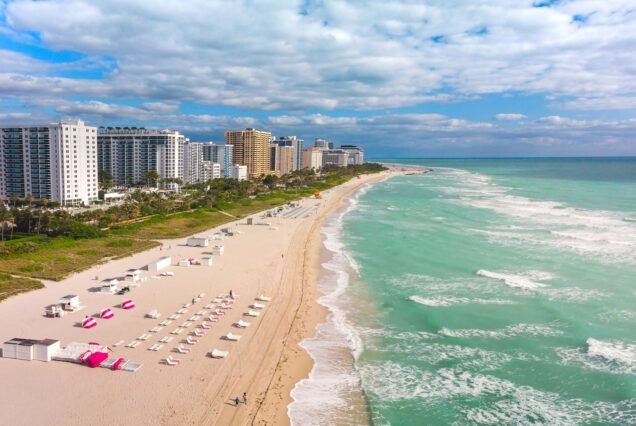 Aerial View of South Beach, Miami, Florida