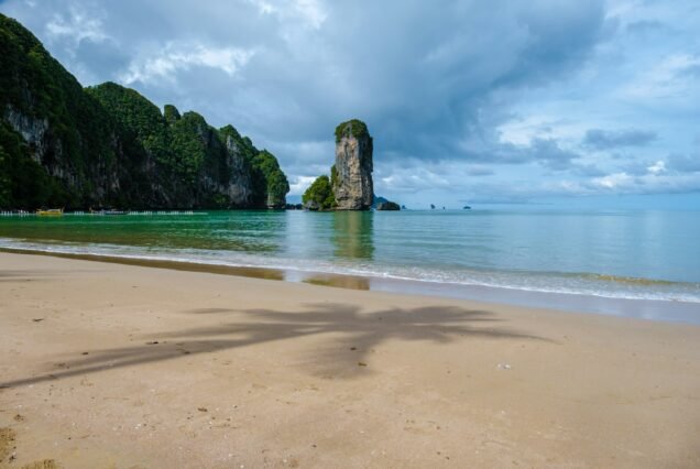 Aonang Krabi Thailand, Pai plong beach during rain season in Thailand