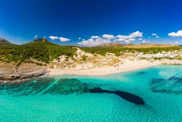 Beautiful sandy beach of Cala Mesquida, Mallorca, Balearic islands, Spain