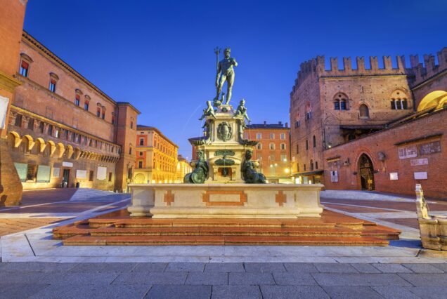 Bologna, Italy with Fountains