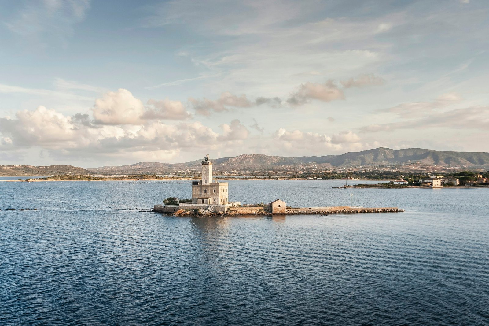 Church on small island, Olbia, Sardinia, Italy