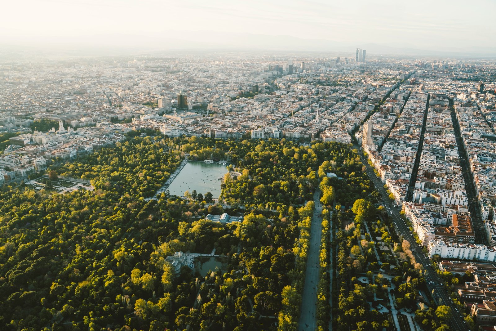 Cityscape skyline view of Madrid