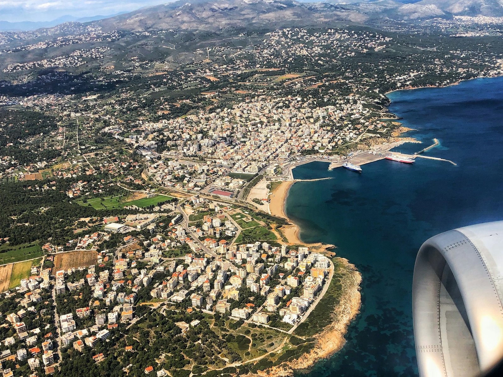 Flying into Athens