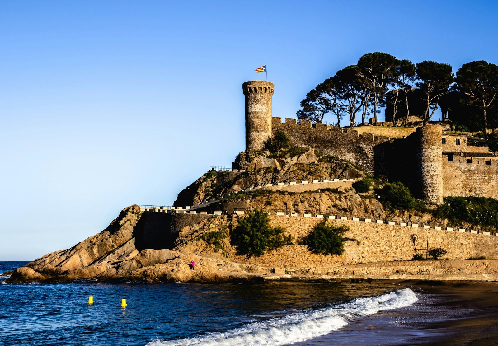 Historical Tossa de Mar Castle in Spain