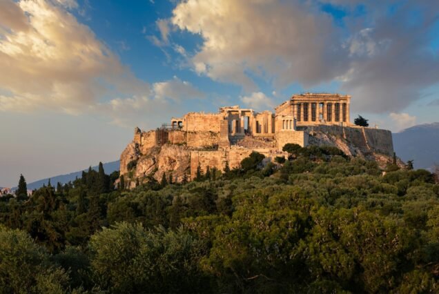 Iconic Parthenon Temple at the Acropolis of Athens, Greece