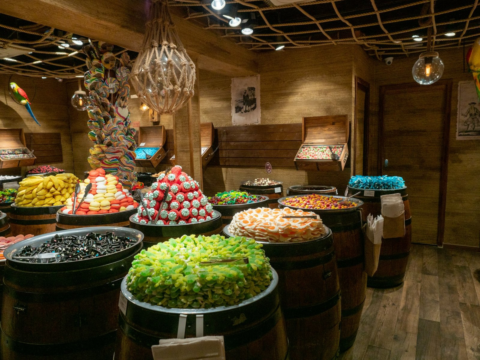 Interior of a candy wood shop in Dubrovnik, Croatia