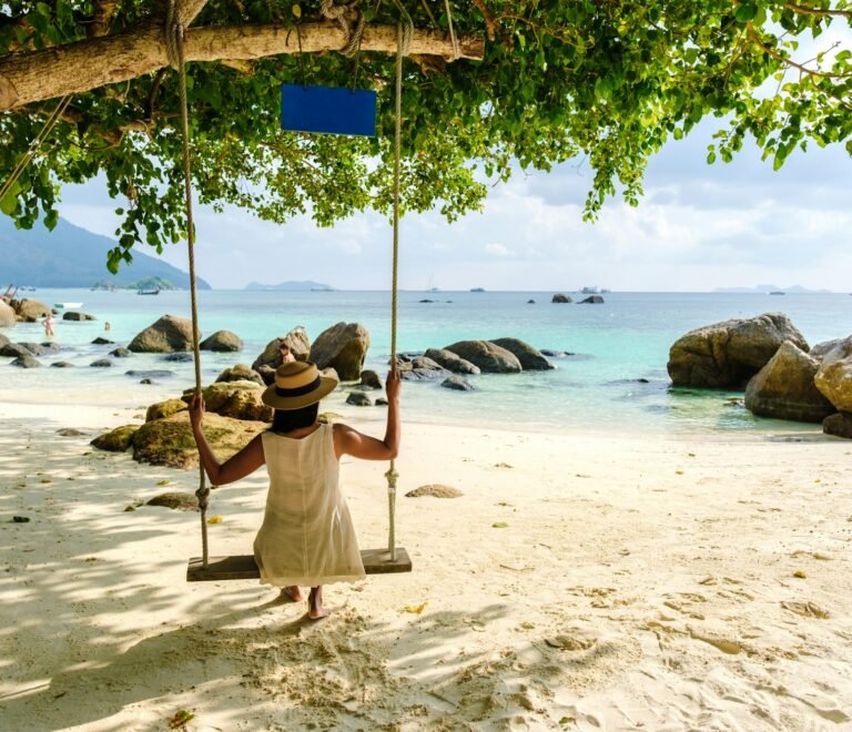 Koh Lipe Island Thailand, tropical Island with a blue ocean and white soft sand