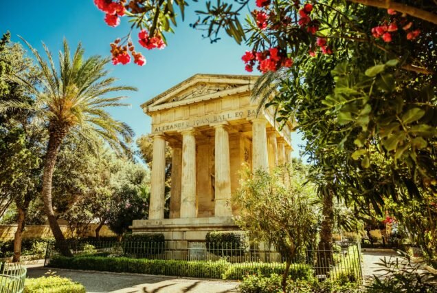 Monument to Sir Alexander Ball in Valletta, Malta