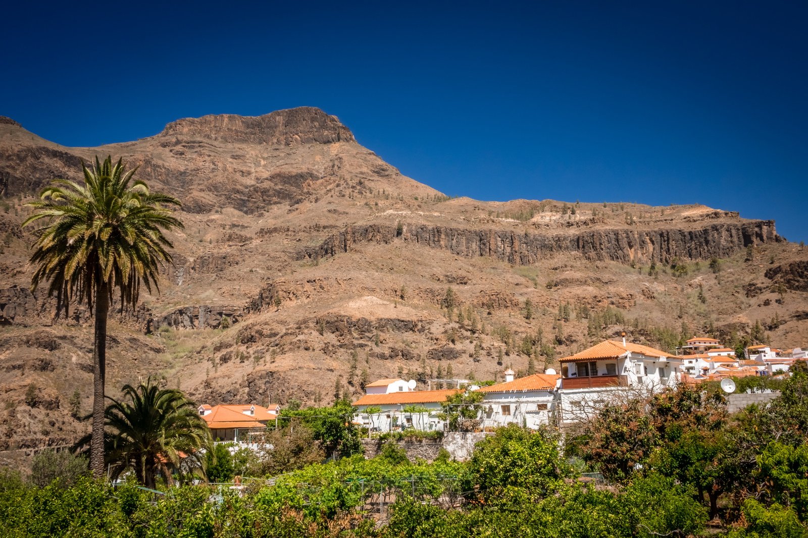 Picturesque Fataga town in Gran Canaria