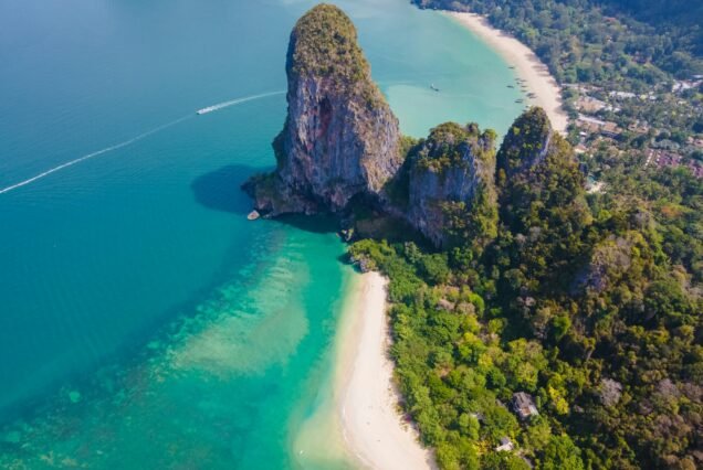 Railay Beach Krabi Thailand, the tropical beach of Railay Krabi