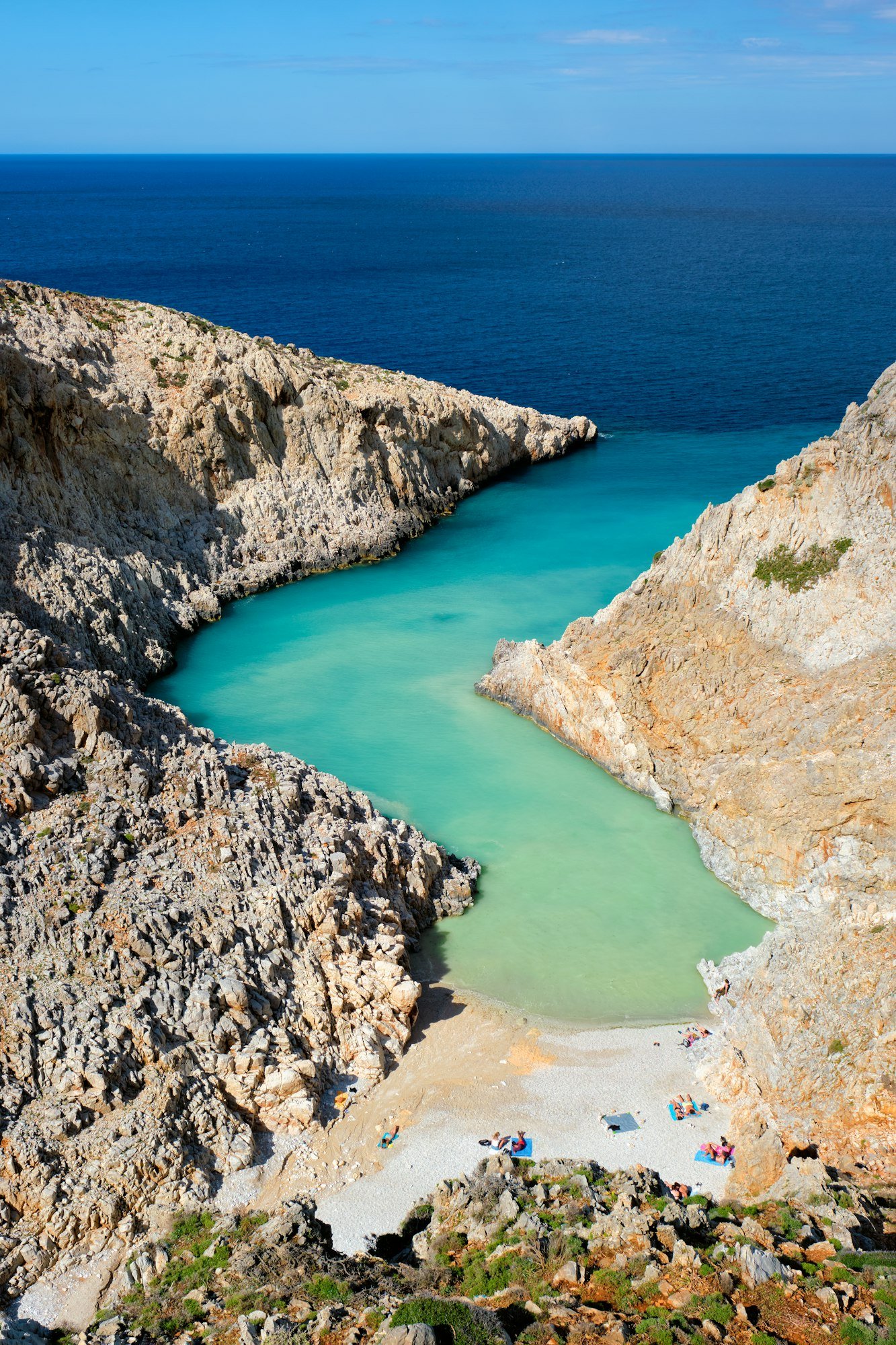 Seitan Limania beach on Crete, Greece
