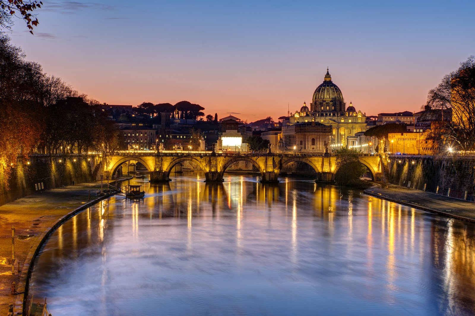Sunset over the St. Peters Basilica