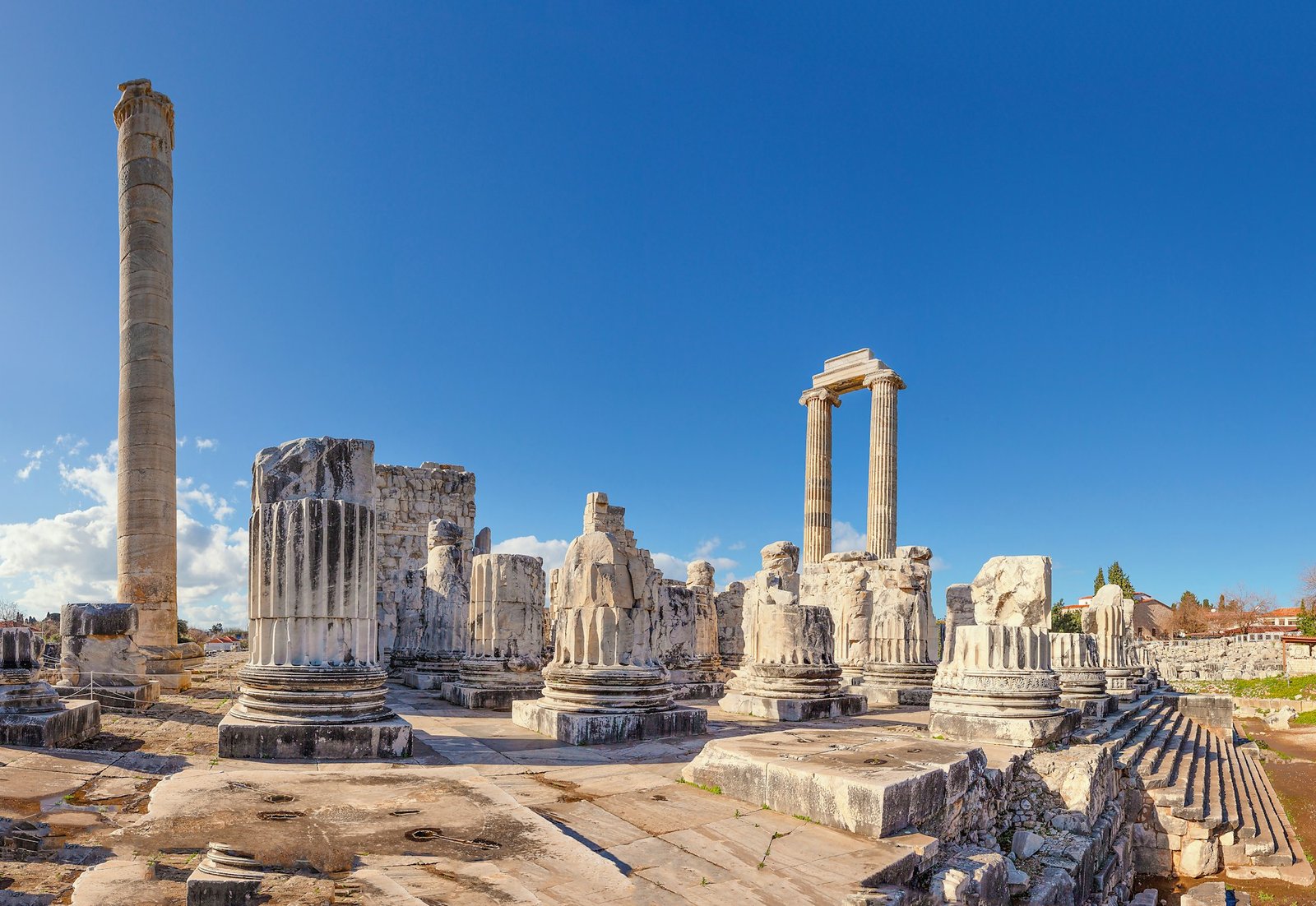 Temple of Apollo in ancient city of Didim during day