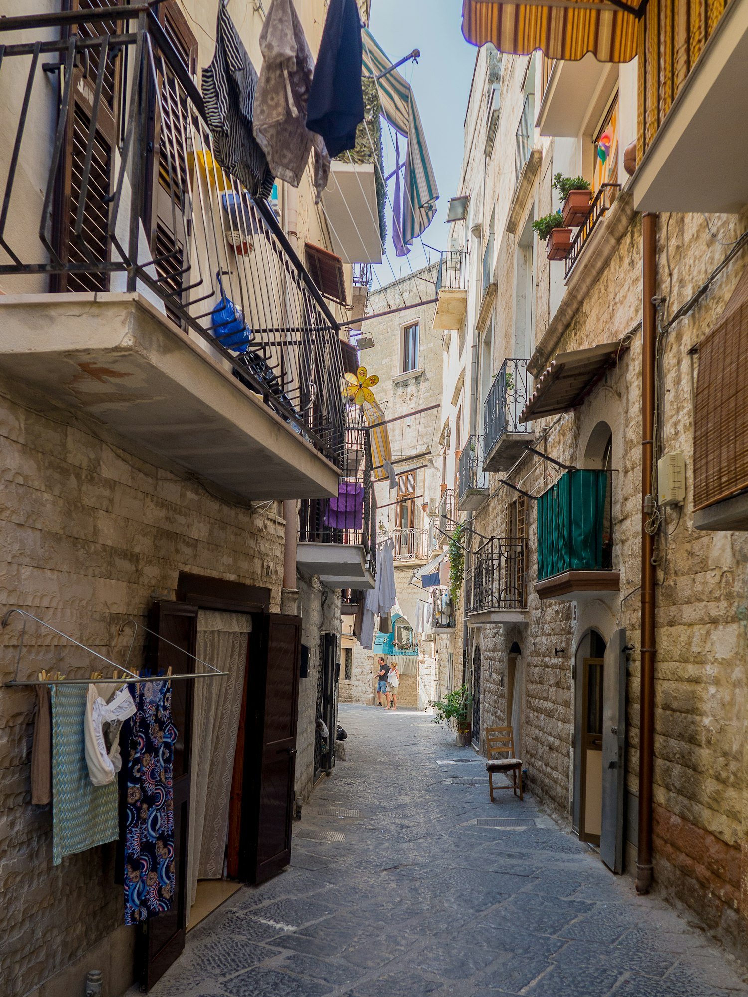 The narrow alleys of old Bari