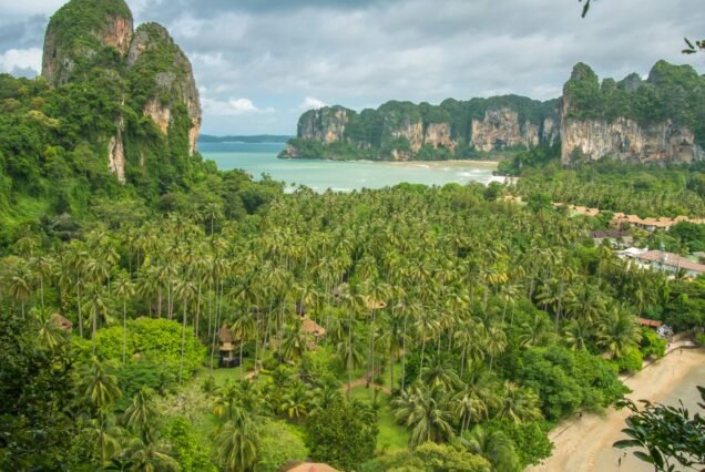 View on Railay beach from a height, Krabi, Thailand