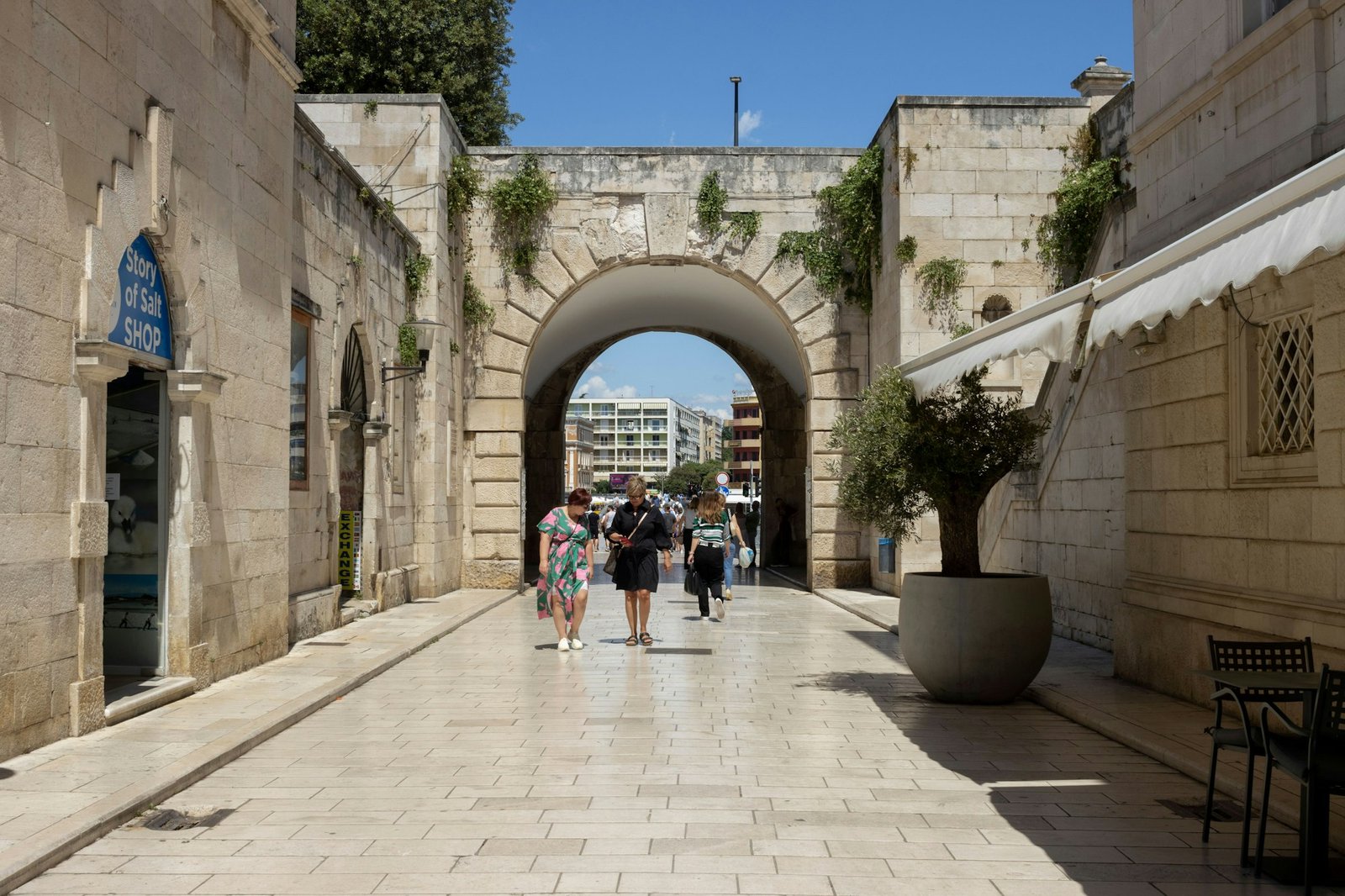 Walking at historic old city in Zadar