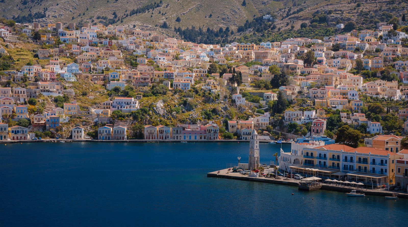 Symi Island, Greece islands holidays from Rhodos in Aegean Sea.